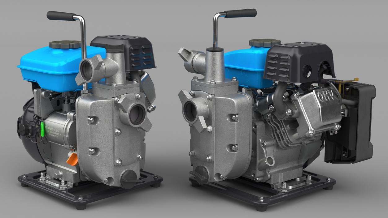 Gasoline Water Pump Biltema 3D