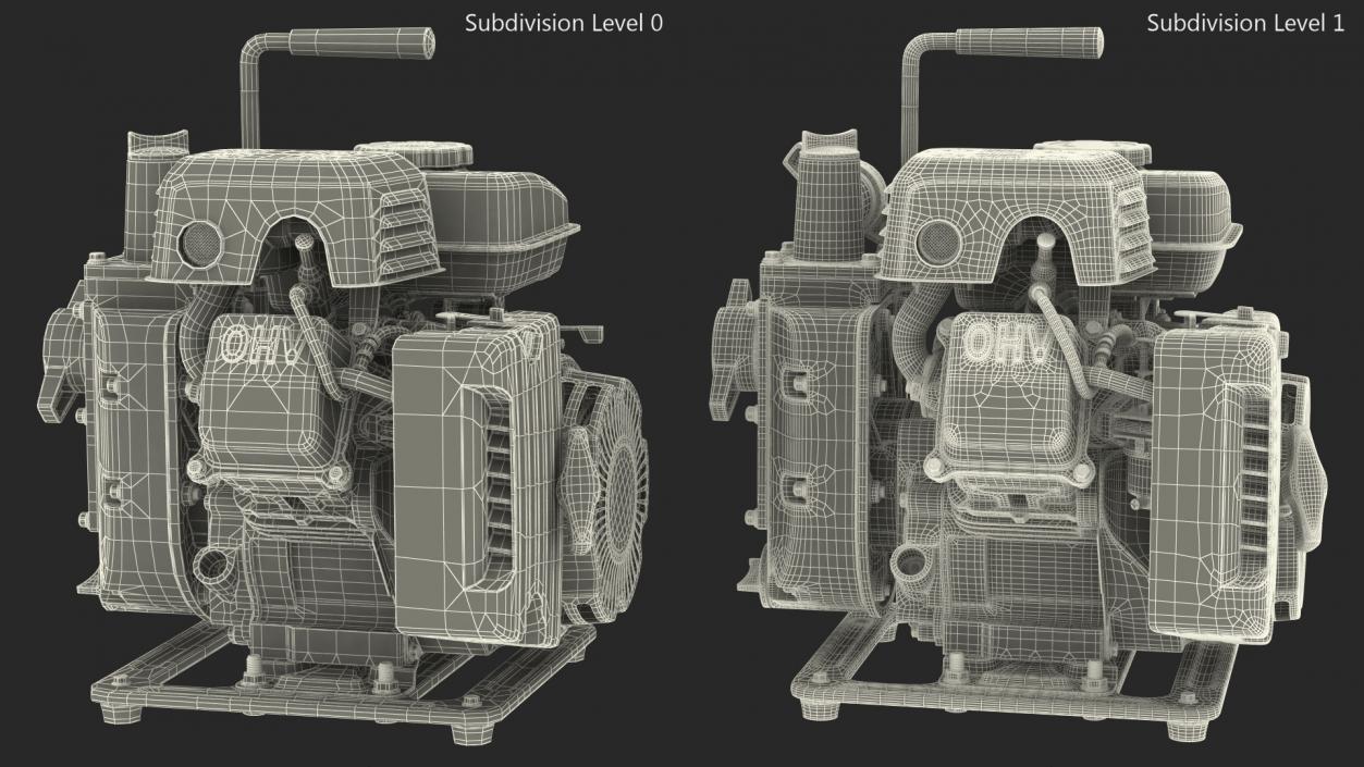 Gasoline Water Pump Biltema 3D