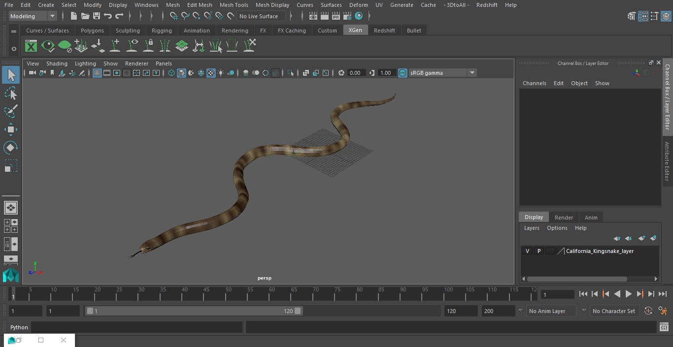 3D model California Kingsnake