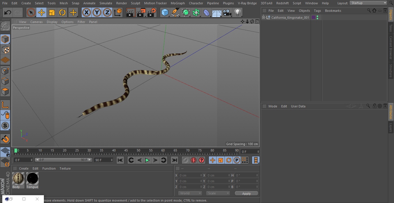 3D model California Kingsnake