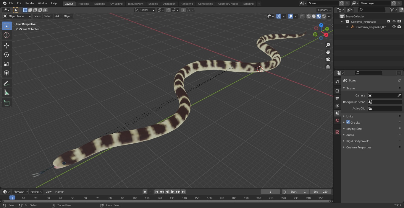 3D model California Kingsnake