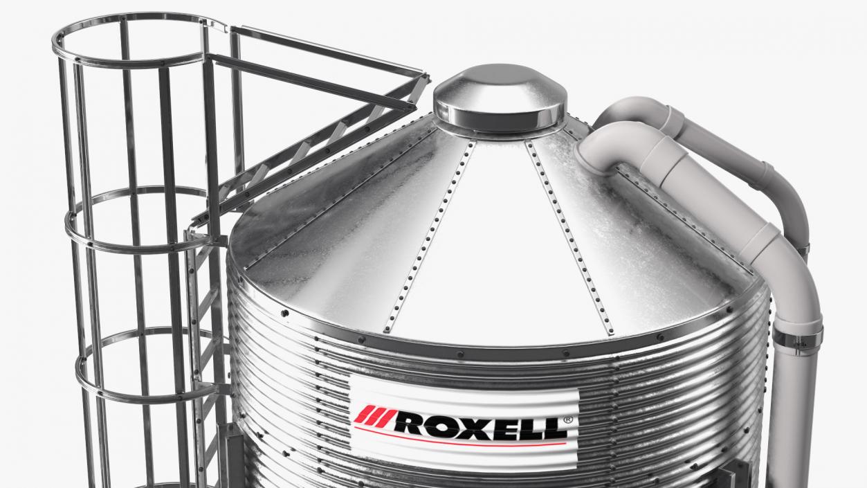 Roxell Galvanized Feed Storage Bin 3D model