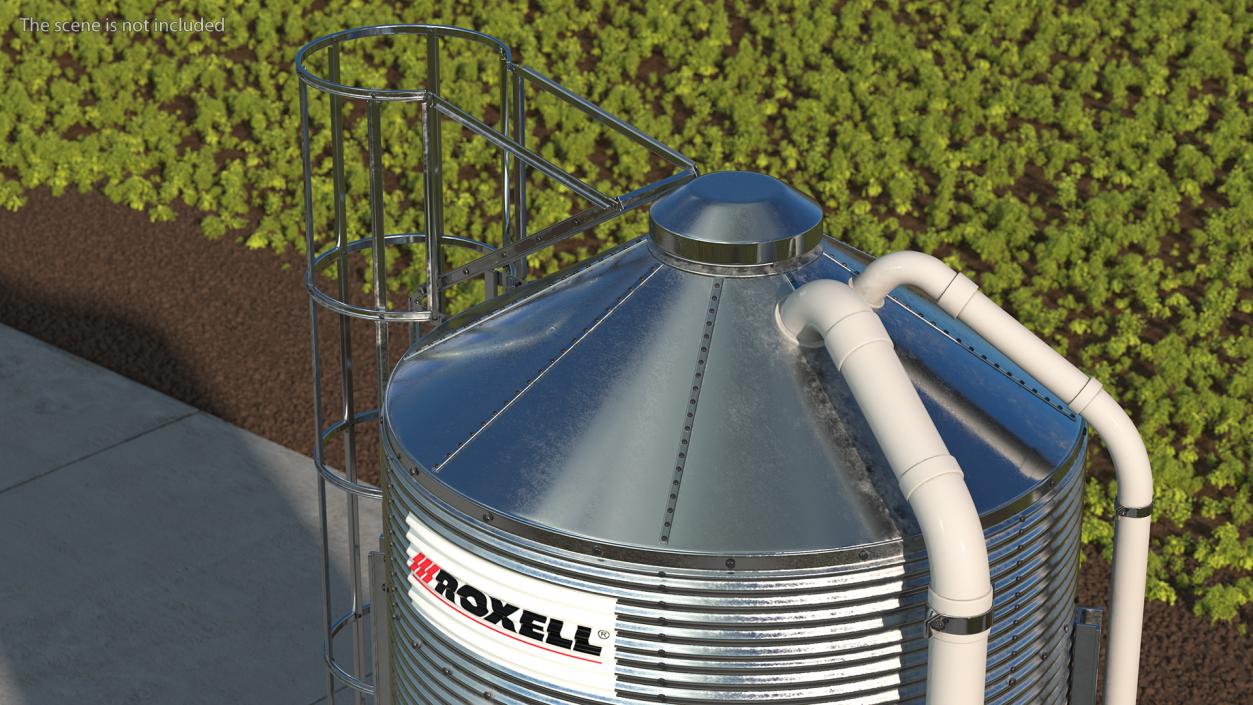 Roxell Galvanized Feed Storage Bin 3D model