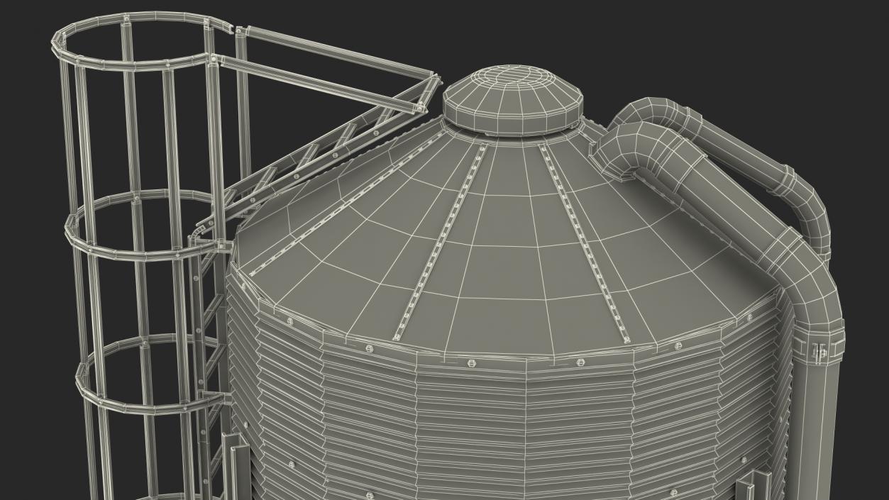 Roxell Galvanized Feed Storage Bin 3D model