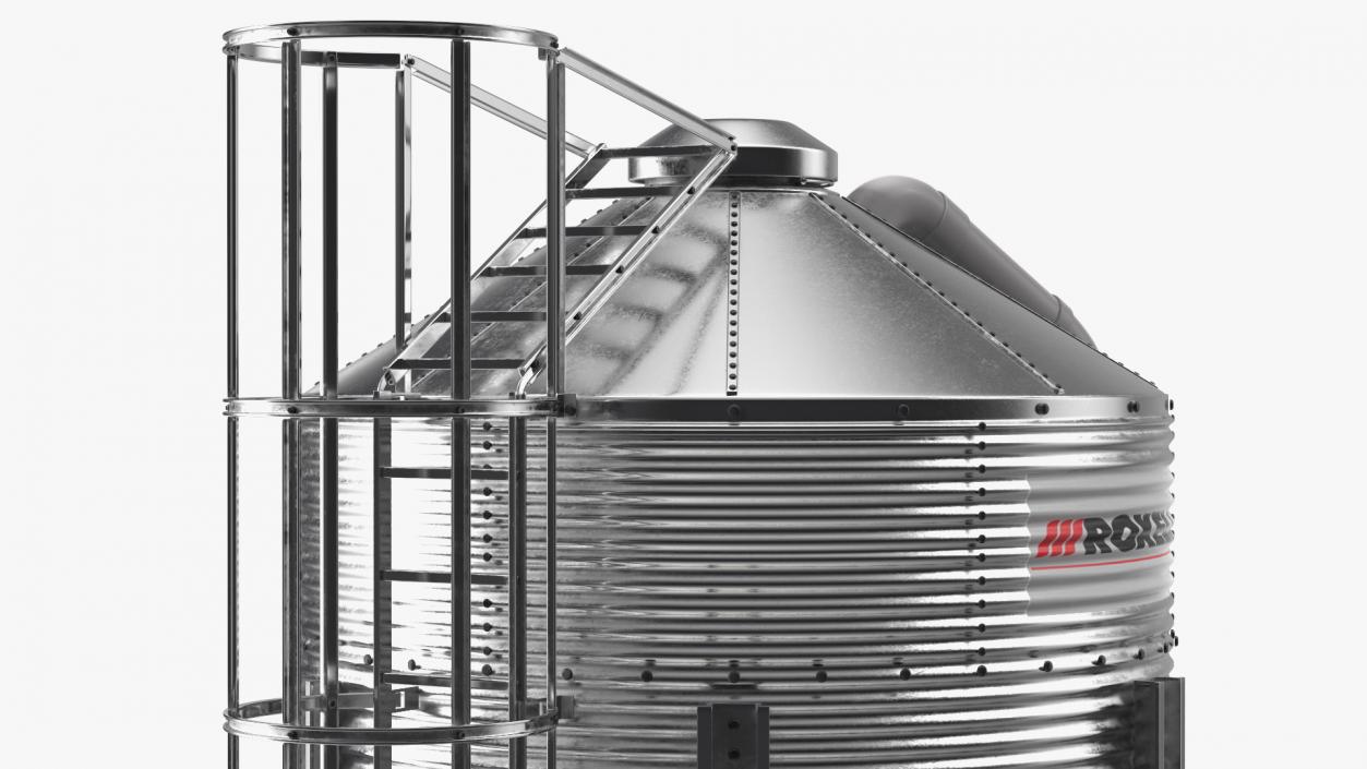 Roxell Galvanized Feed Storage Bin 3D model