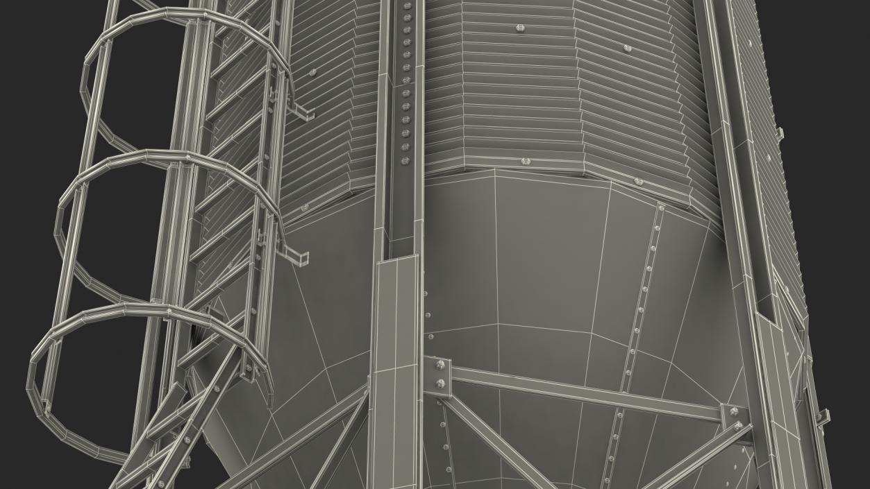 Roxell Galvanized Feed Storage Bin 3D model