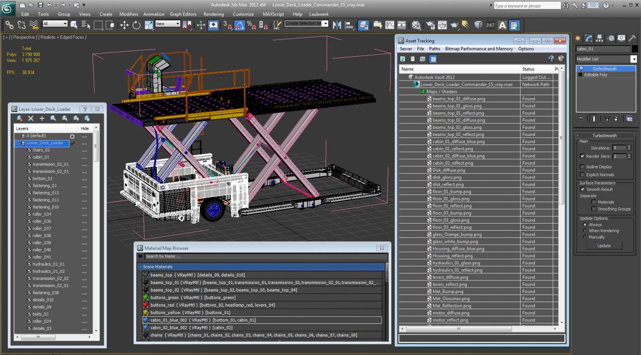 3D model Lower Deck Loader Commander 15