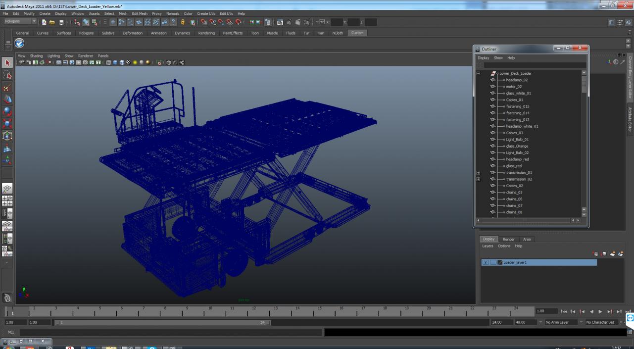 3D model Lower Deck Loader Commander 15