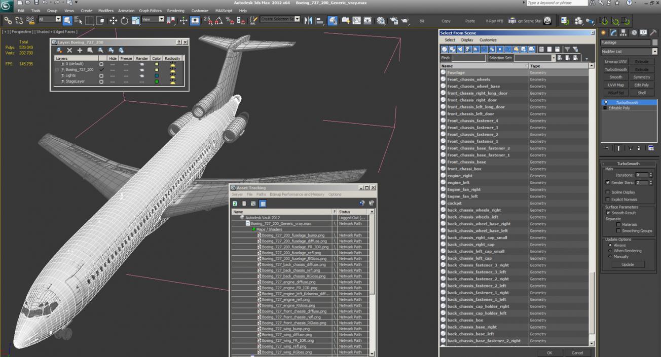 Boeing 727 200 Generic 3D