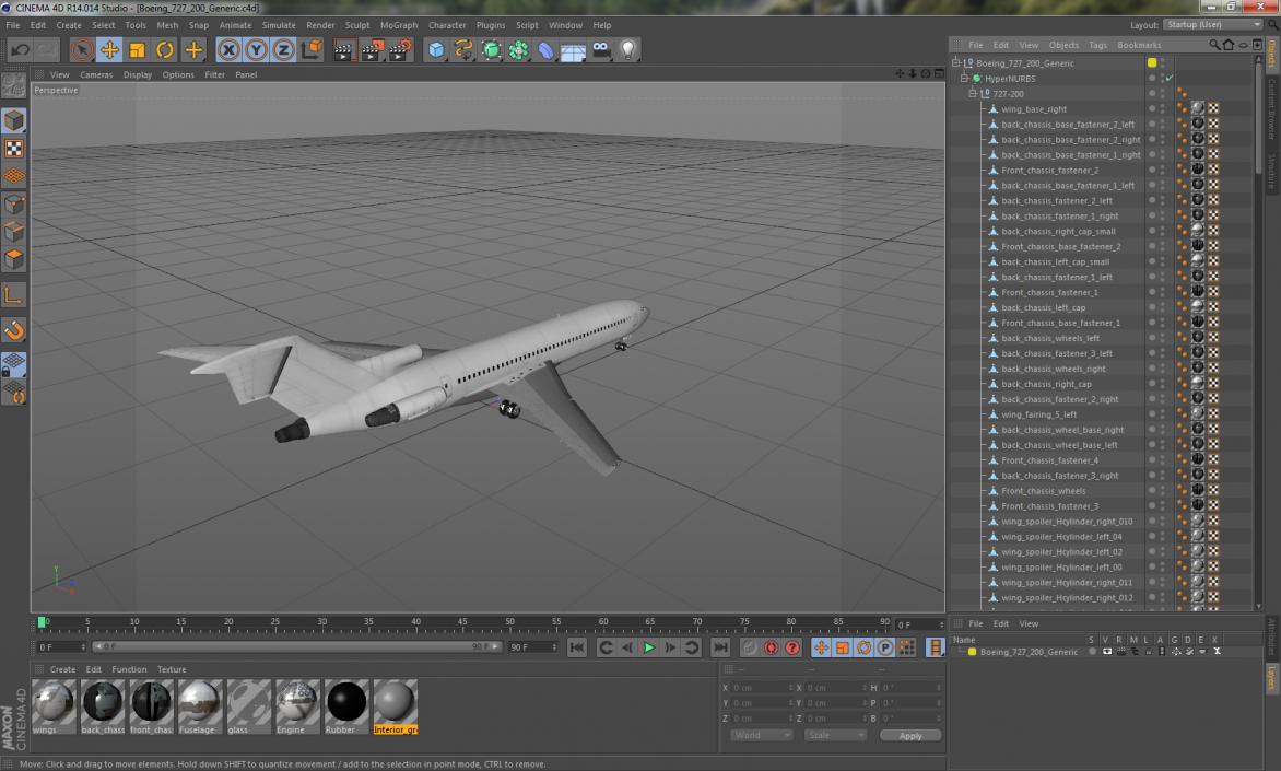 Boeing 727 200 Generic 3D