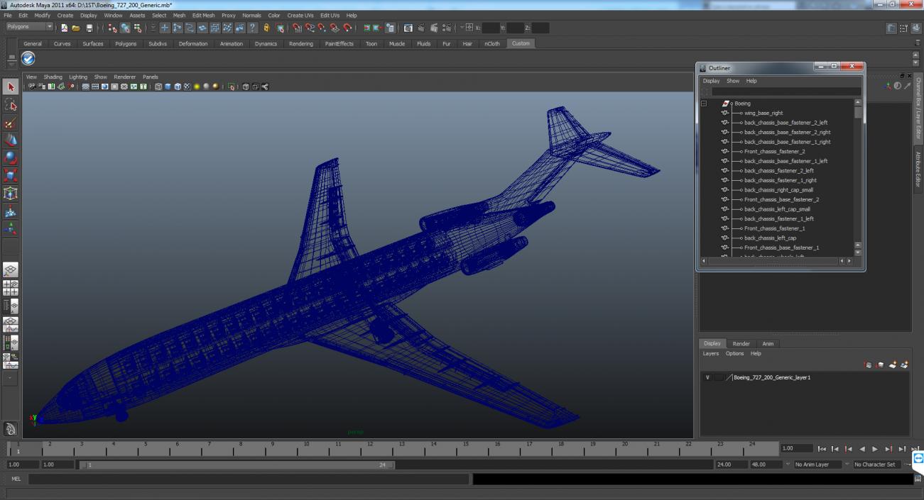 Boeing 727 200 Generic 3D