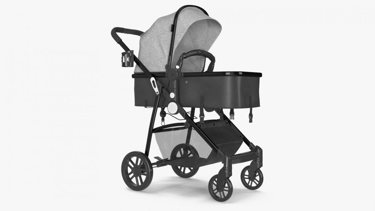 3D Foldable Sleeping Bassinet Gray