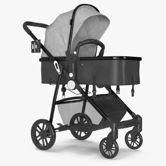 3D Foldable Sleeping Bassinet Gray