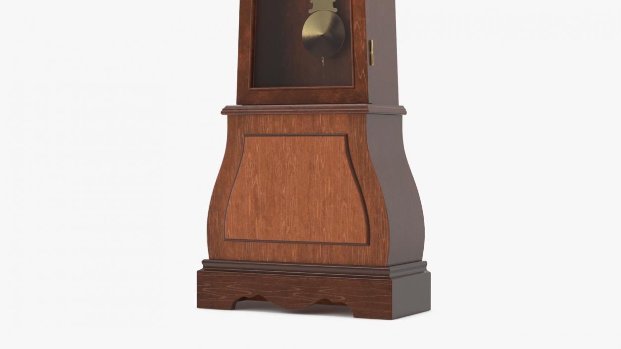 Grandfather Clock Dark Wood 3D