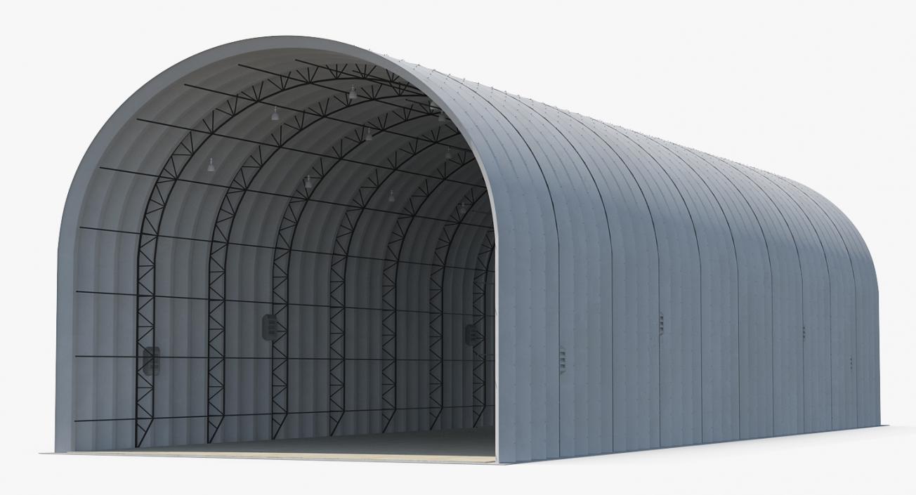 3D Quonset Hut Utility Building model