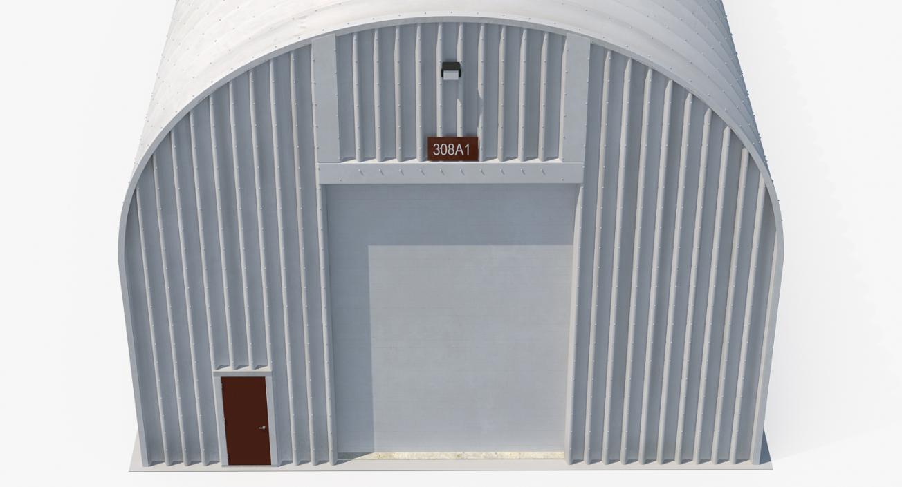 3D Quonset Hut Utility Building model