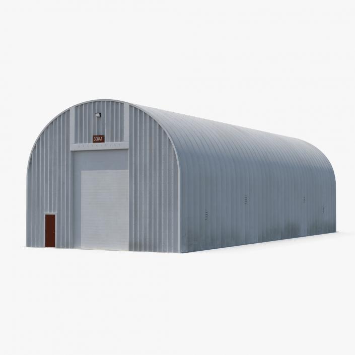 3D Quonset Hut Utility Building model