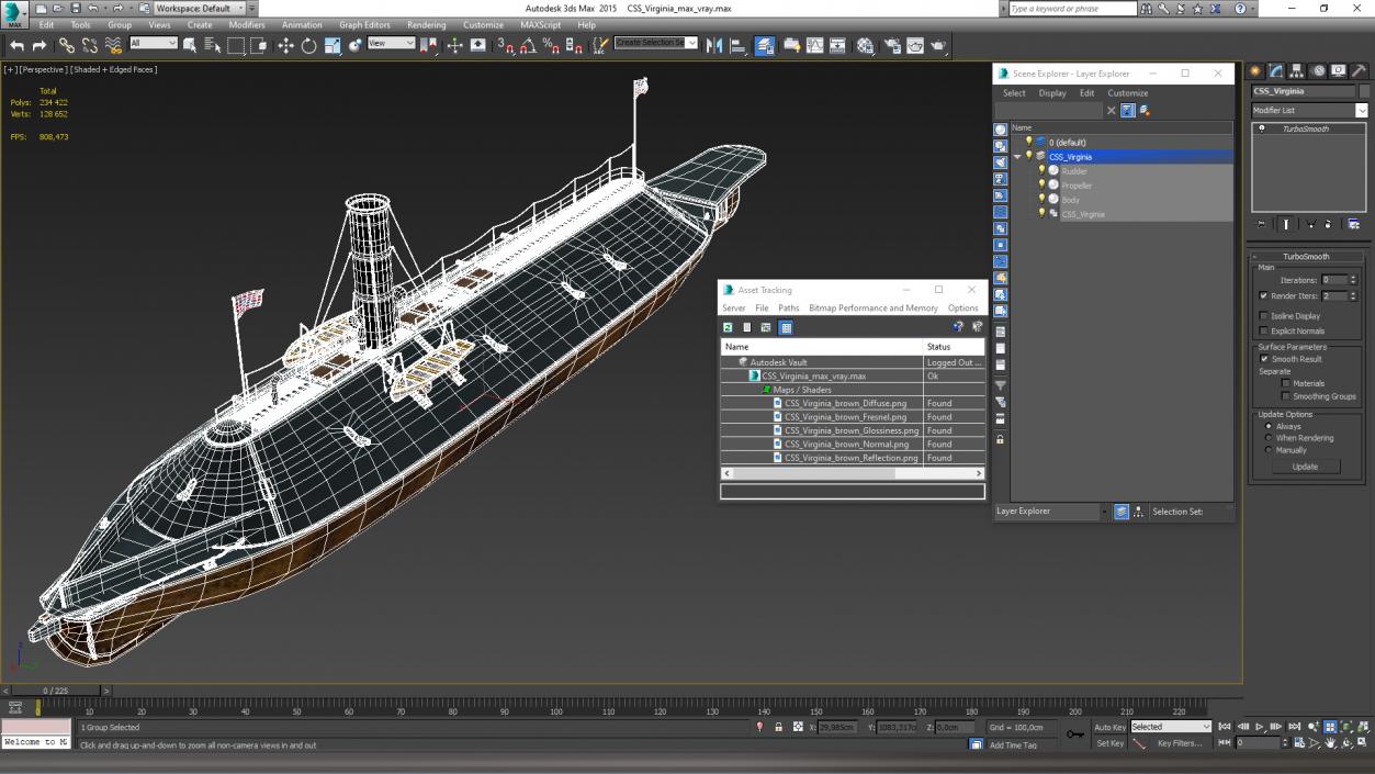 CSS Virginia 2 3D model