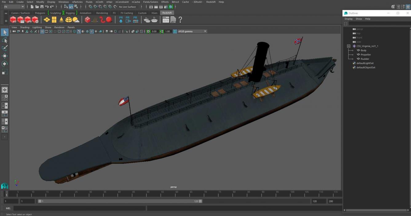 CSS Virginia 2 3D model