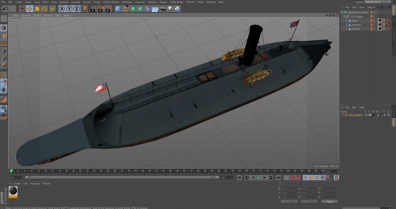 CSS Virginia 2 3D model