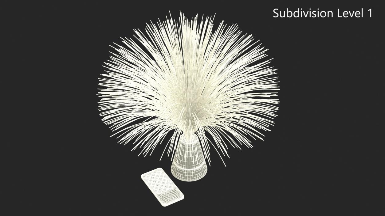 3D Fiber Optic Fountain Lamp with Remote Red