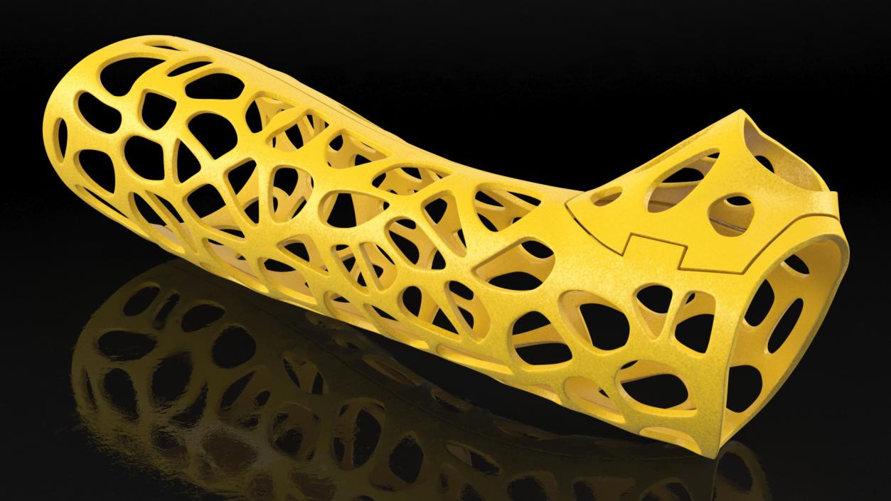 3D -Printed Orthopedic Cast Hand Yellow