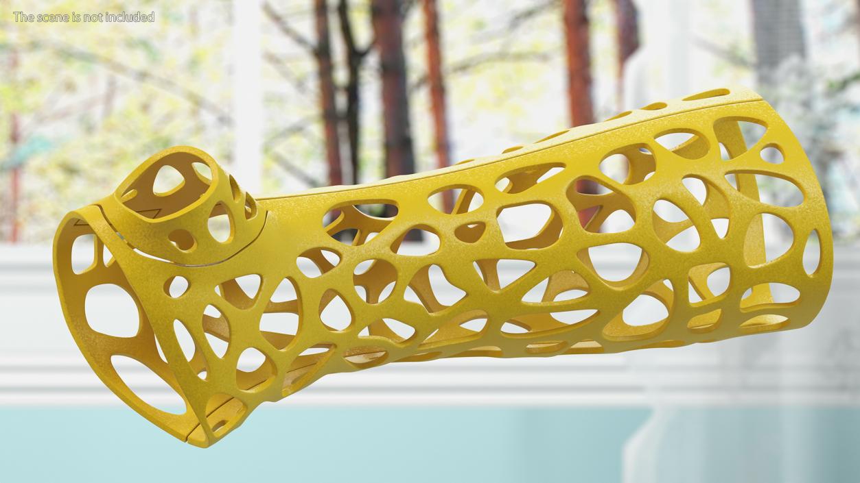 3D -Printed Orthopedic Cast Hand Yellow