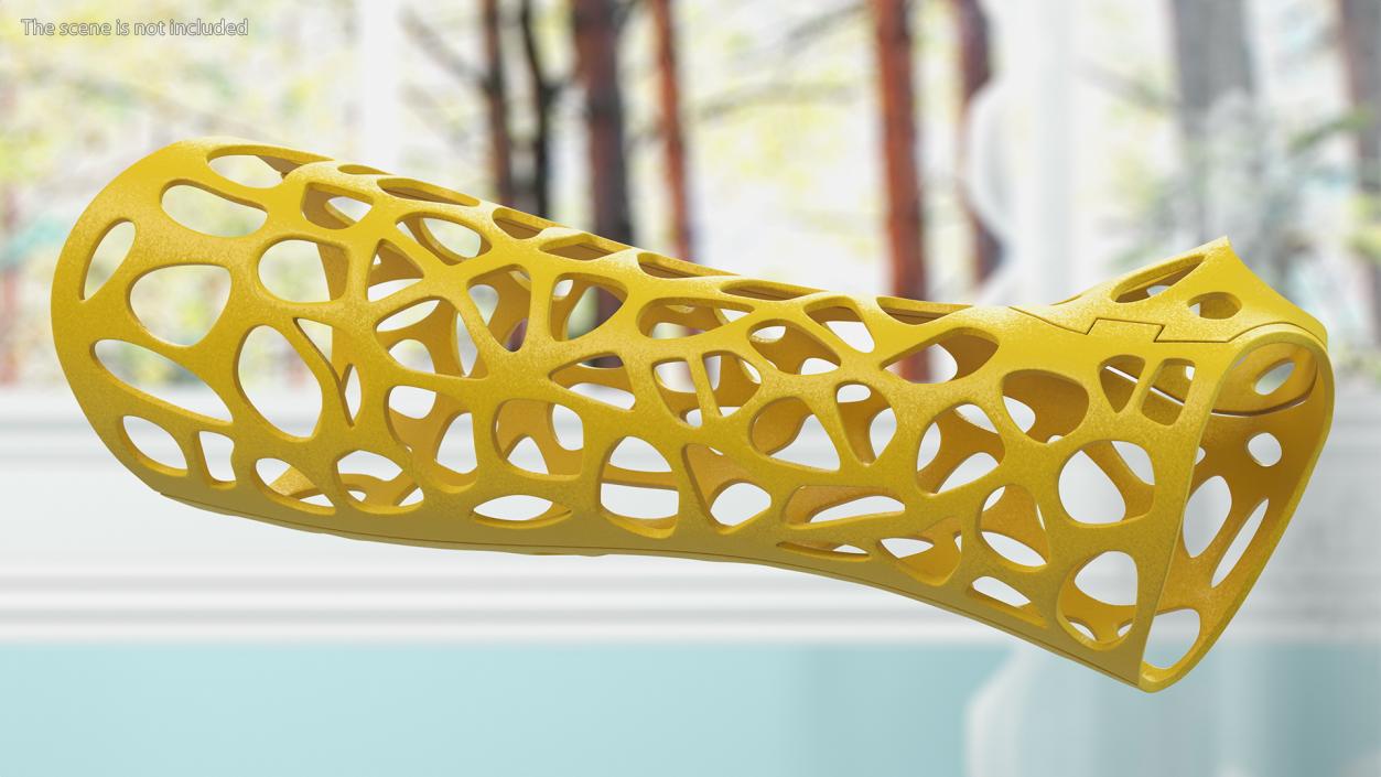 3D -Printed Orthopedic Cast Hand Yellow