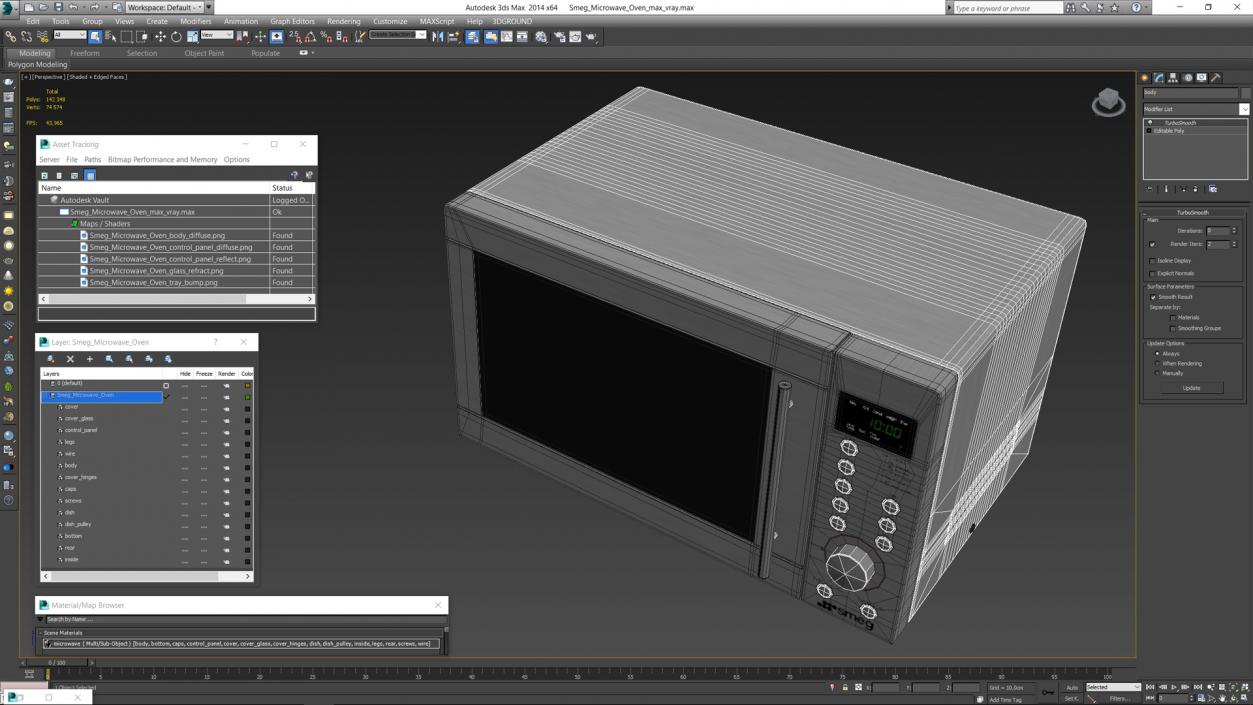 Smeg Microwave Oven 3D model