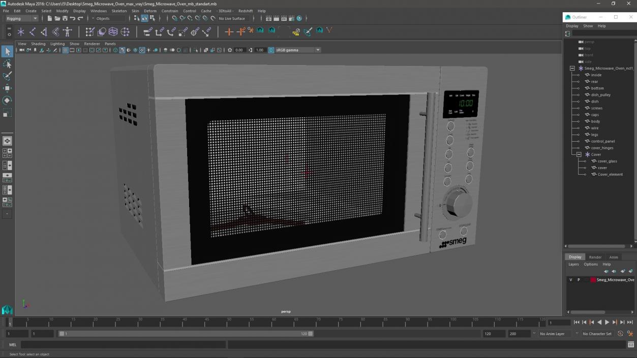 Smeg Microwave Oven 3D model