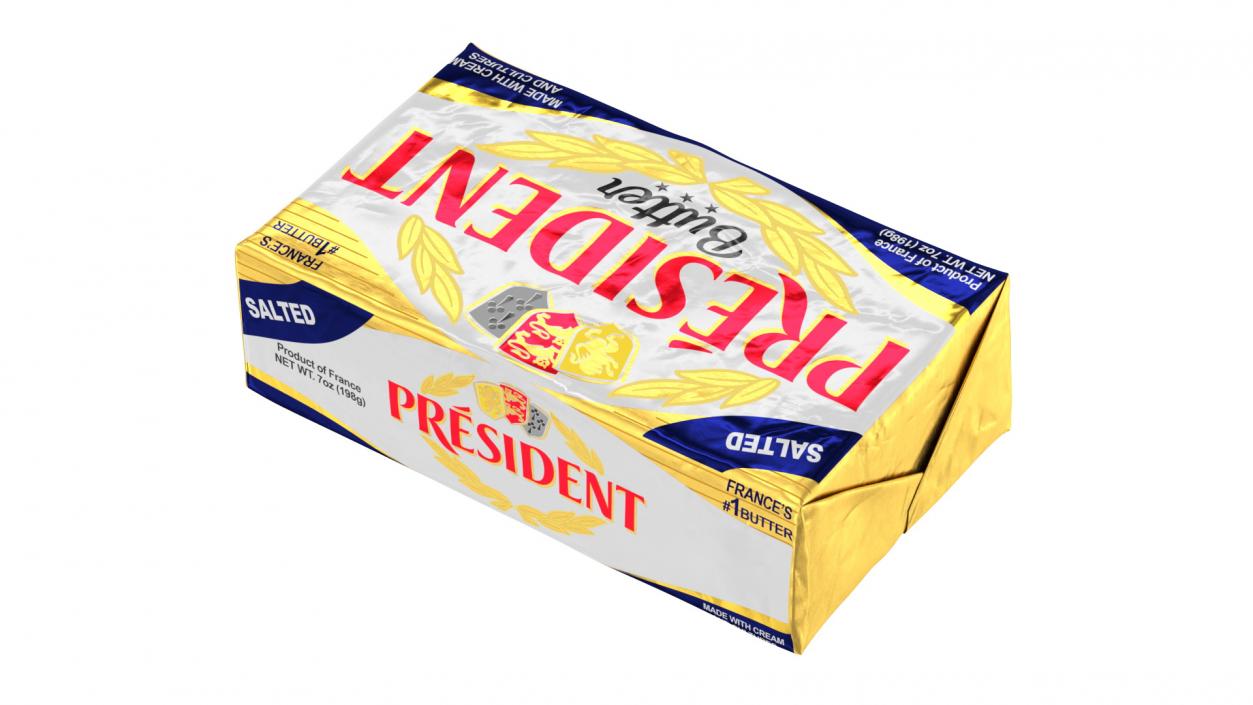 3D President Salted Butter model