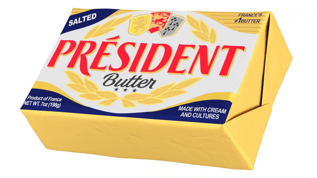 3D President Salted Butter model