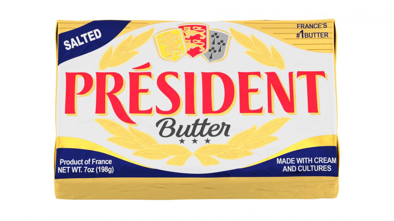 3D President Salted Butter model