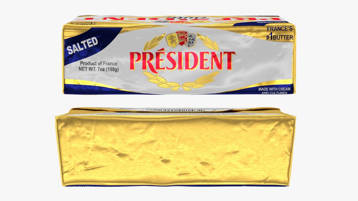 3D President Salted Butter model