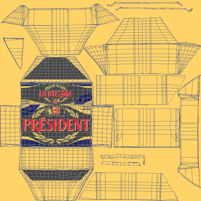 3D President Salted Butter model