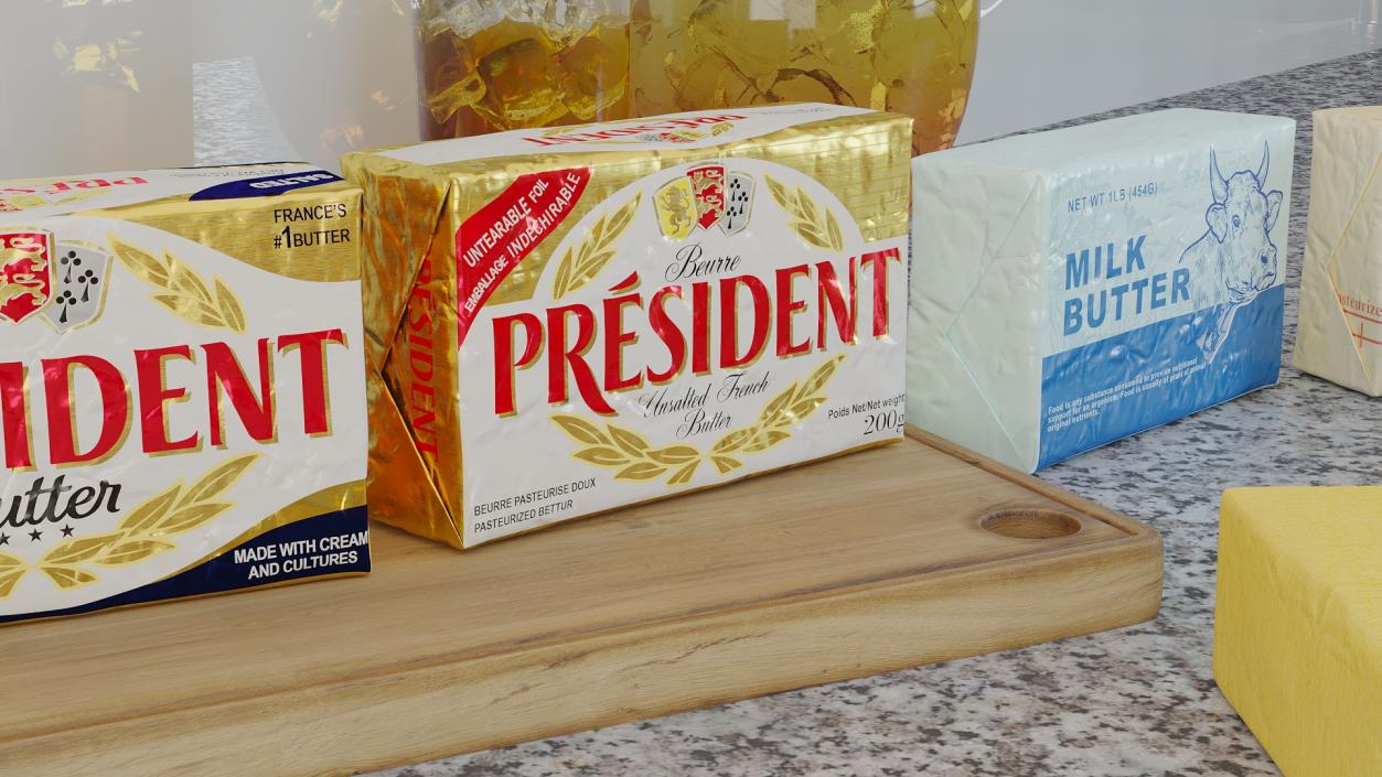 3D President Salted Butter model