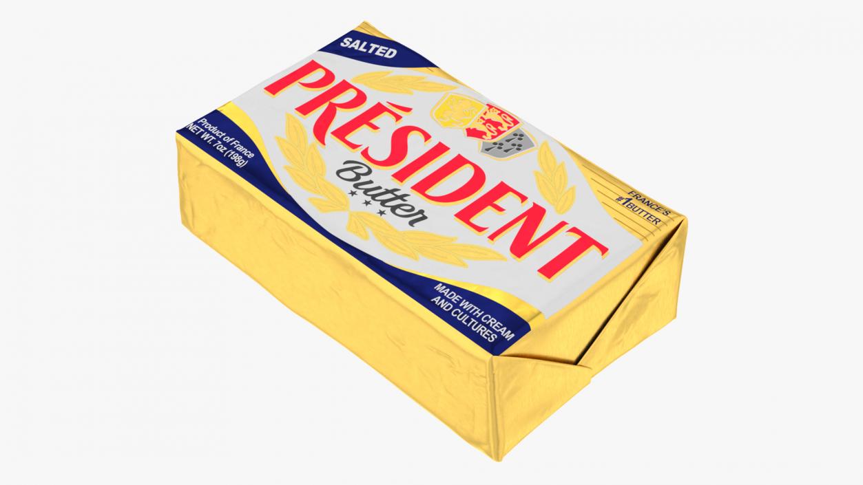 3D President Salted Butter model