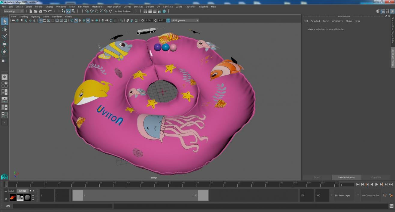 3D Baby Swimming Neck Ring model