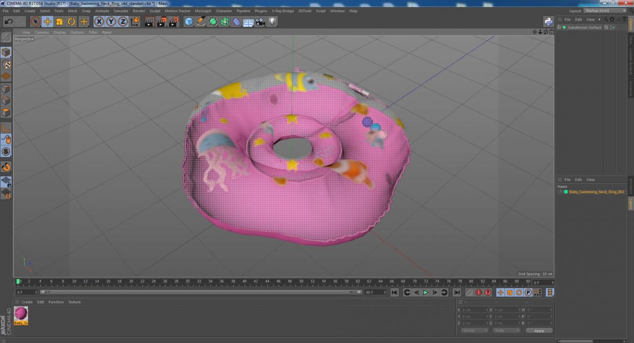 3D Baby Swimming Neck Ring model