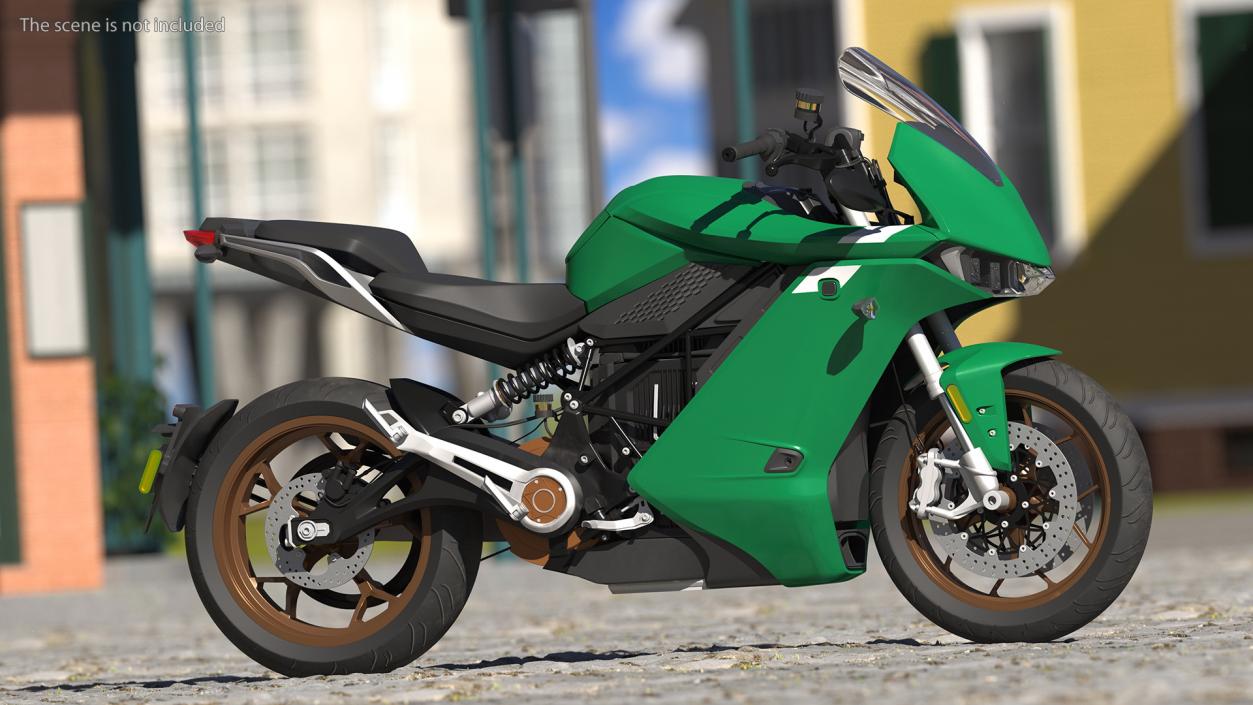 Electric Sport Motorcycle Rigged 3D