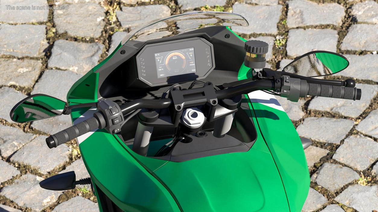 Electric Sport Motorcycle Rigged 3D