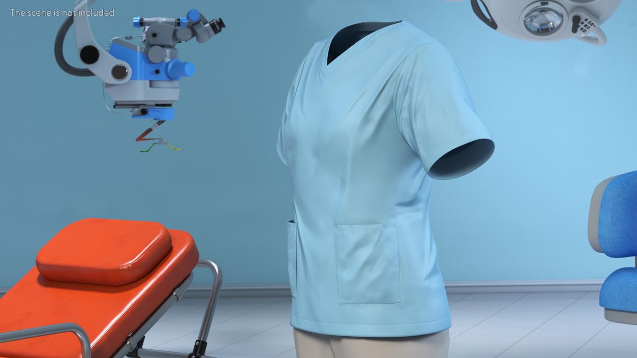 Medical Scrub Top 3D