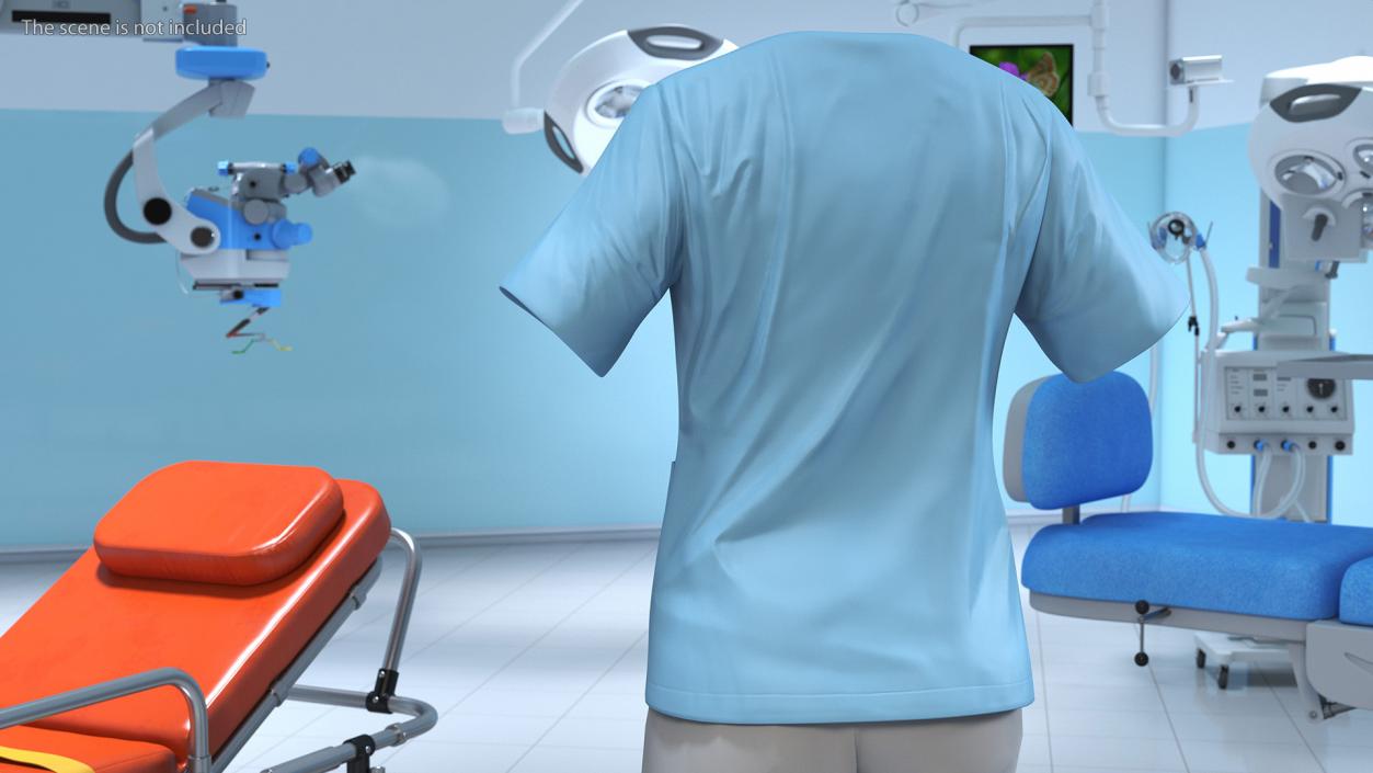 Medical Scrub Top 3D