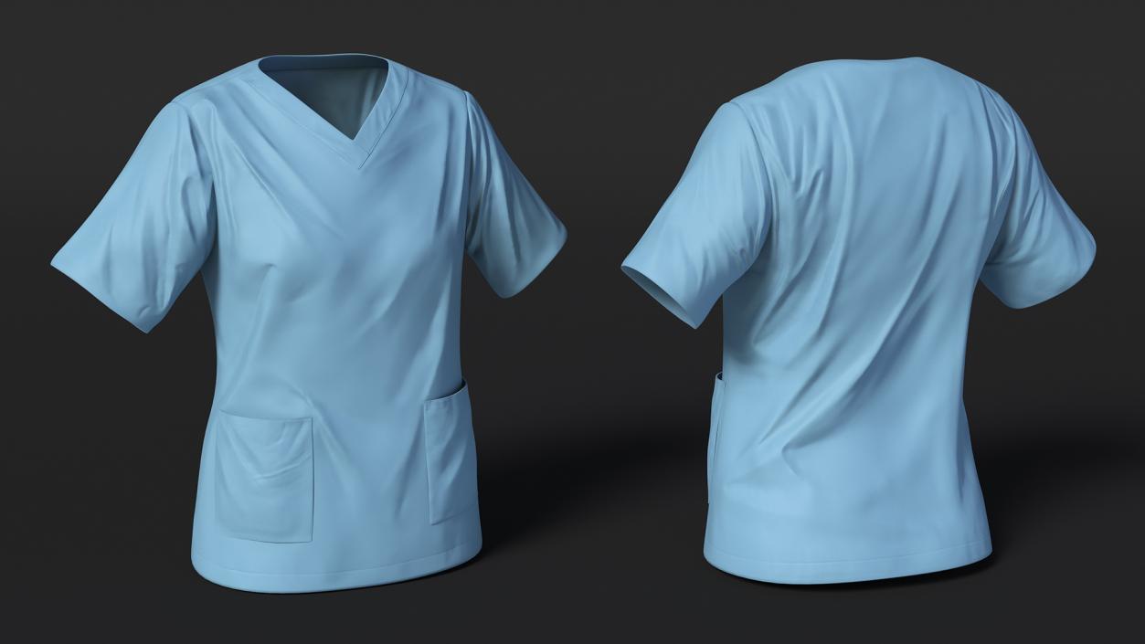 Medical Scrub Top 3D