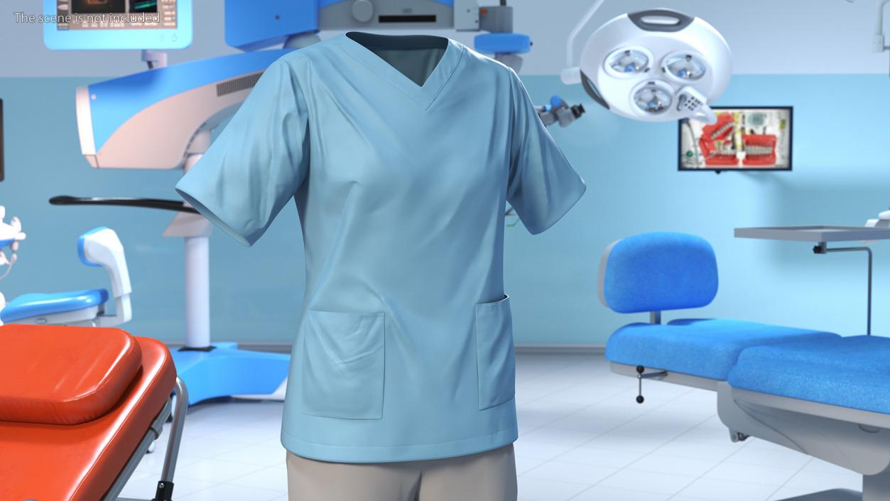 Medical Scrub Top 3D