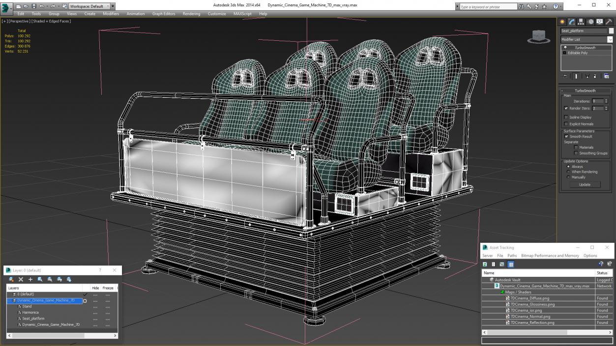 3D model Dynamic Cinema Game Machine 7D