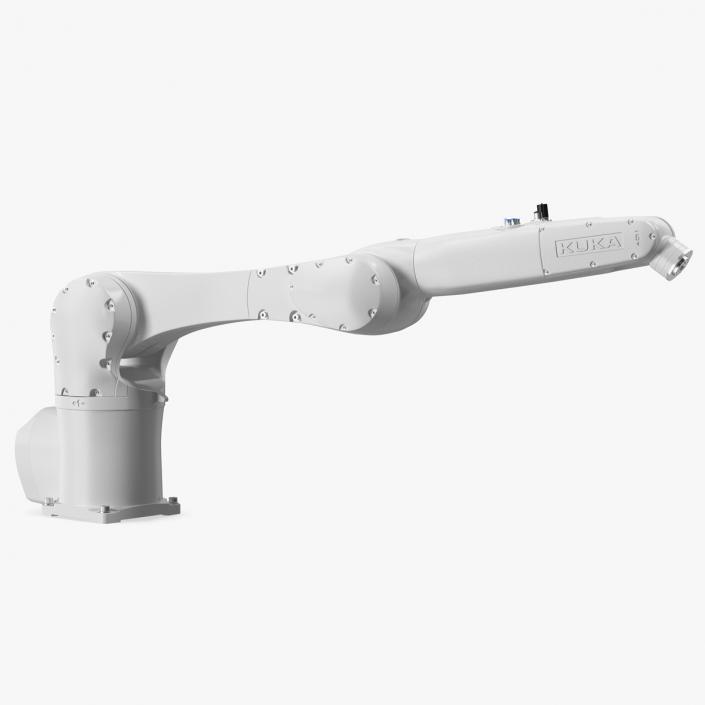 Robot Arm Kuka R1100 White Rigged for Cinema 4D 3D