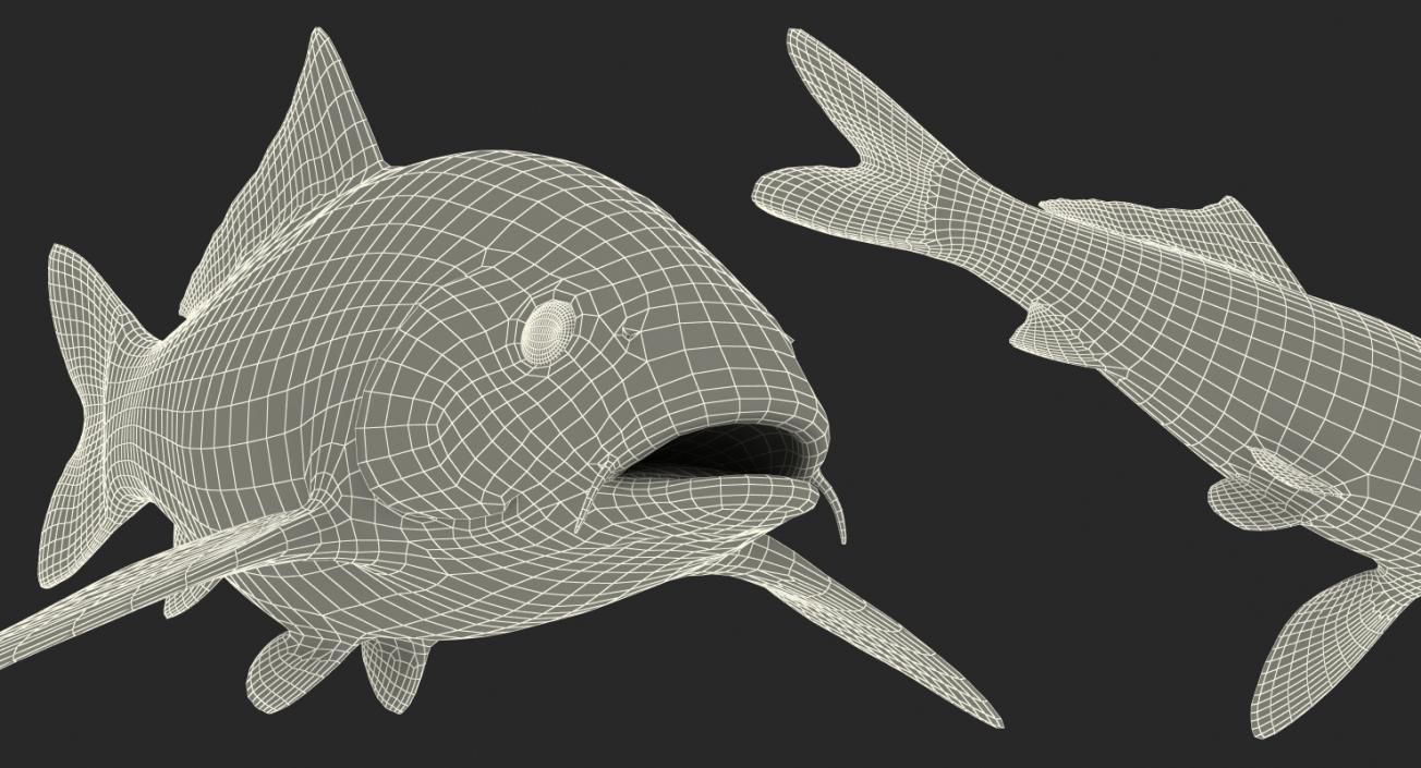 3D model Yellow Koi Ogon Fish