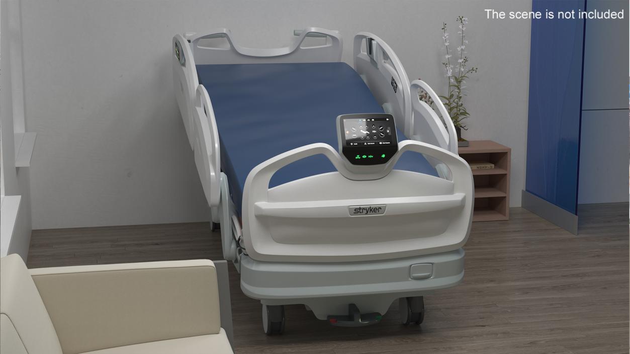 3D Smart Medical Bed Stryker Trendelenburg Position model