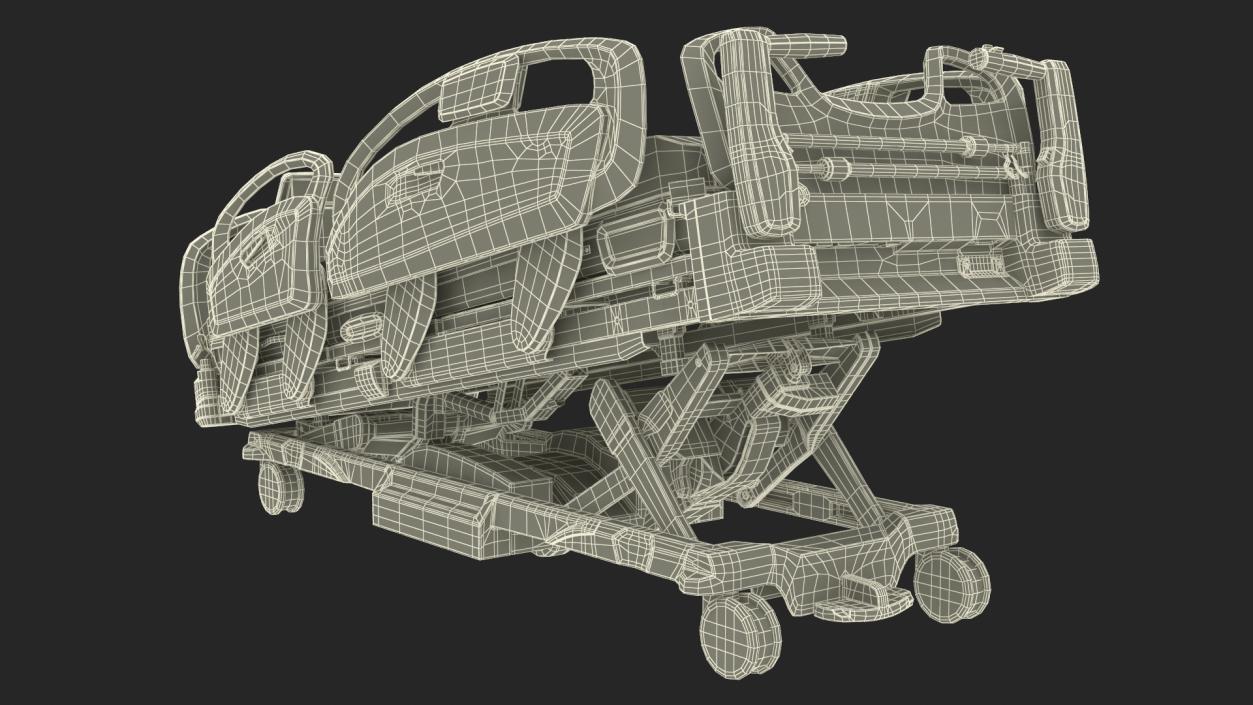 3D Smart Medical Bed Stryker Trendelenburg Position model